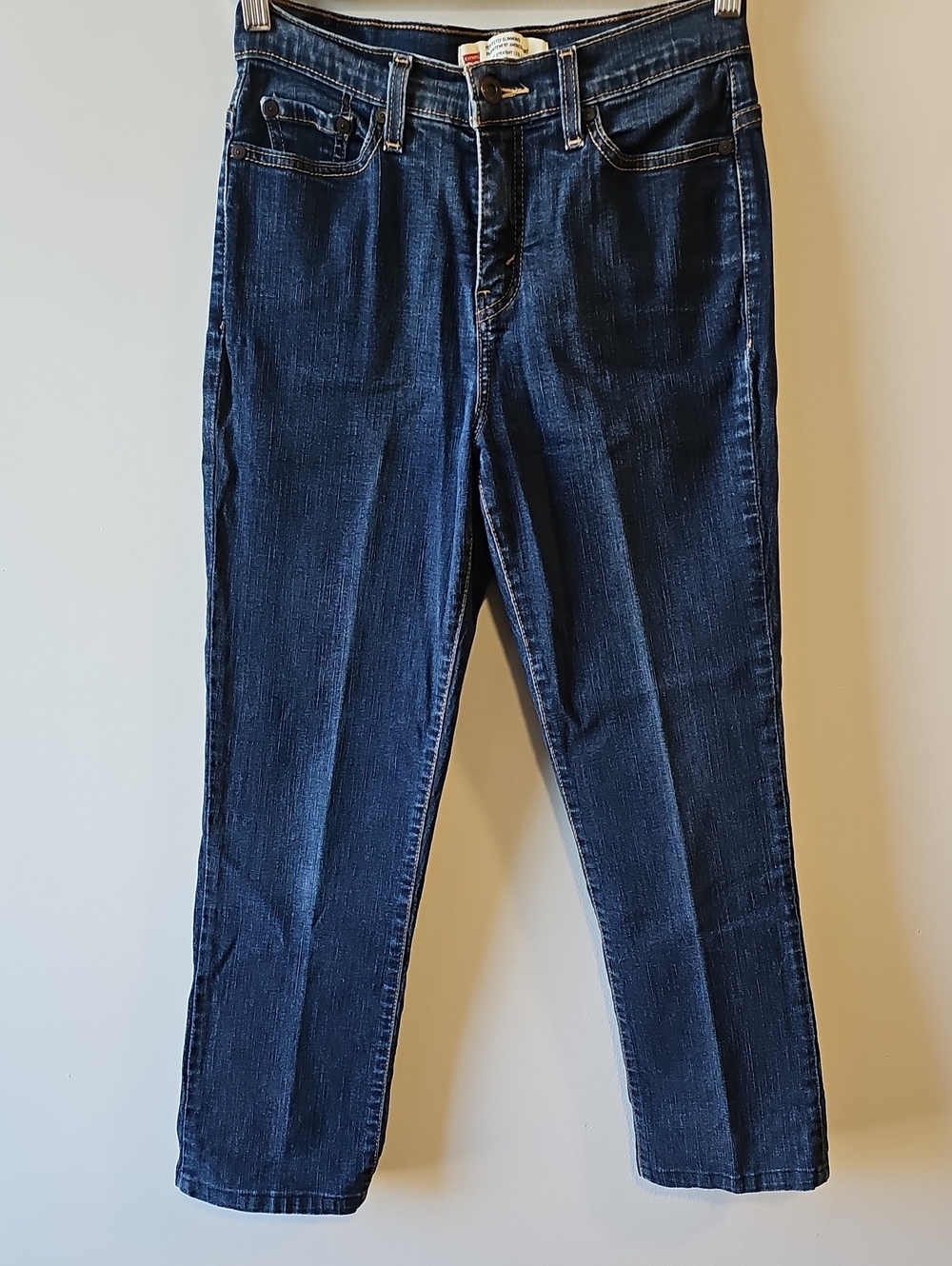 Levi's 512 Perfectly Slimming 26x27 Dark Blue Straight Leg Jeans